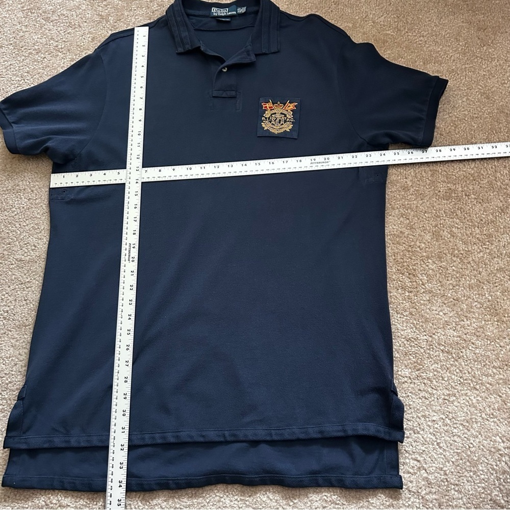 Polo Ralph Lauren Custom Fit Navy Polo Shirt - Picture 6 of 8